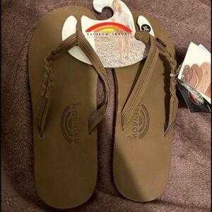 Rainbow flip flops size XL